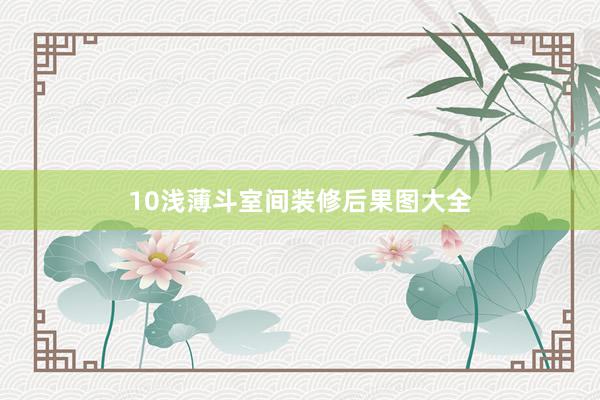 10浅薄斗室间装修后果图大全